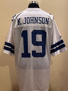 Reebok Dallas Cowboys Keyshawn Johnson #19 NFL Jersey Mens XL White